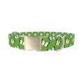 Floral Butterfly Dog Collar - metal silver
