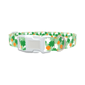 Lucky Clover Pattern Dog Collar - plastic rose gold