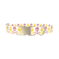 Multicolor Skull Dog Collar - metal silver