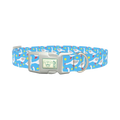 Goose Floral Dog Collar - plastic silver
