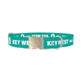 Key West Mile 0 Dog Collar - metal silver