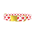 Pixel Heart Dog Collar - metal gold