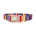 Colorful Mexican Stripe Dog Collar - plastic rose gold