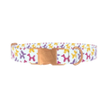 Balloon Dog Pattern Dog Collar - metal rose gold