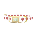 Cross Stitch Heart Dog Collar - plastic gold