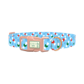 Christmas Bone Dog Collar - plastic rose gold