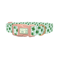 Clover Stripes Dog Collar - plastic rose gold