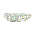 Pastel Tulip Pattern Dog Collar - plastic silver