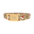 Santa Hat and Holly Dog Collar - plastic gold