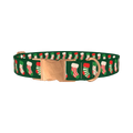 Festive Stocking Dog Collar - metal rose gold