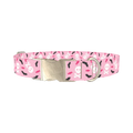 Halloween Skulls and Bats Dog Collar - metal silver