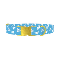 Origami Plane Dog Collar - metal gold