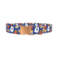Blue Basketball Jersey Dog Collar - metal rose gold