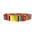 Tribal Geometric Dog Collar - metal gold