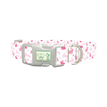 Pink Bunny Floral Dog Collar - plastic silver