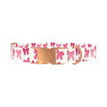 Pink Bow Dog Collar - metal rose gold