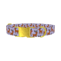 Purple Reindeer Dog Collar - metal gold