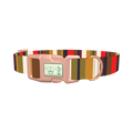 Vintage Stripes Dog Collar - plastic rose gold