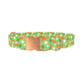 Carrot Floral Dog Collar - metal rose gold