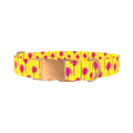 Tropical Palm Tree Dog Collar - metal rose gold