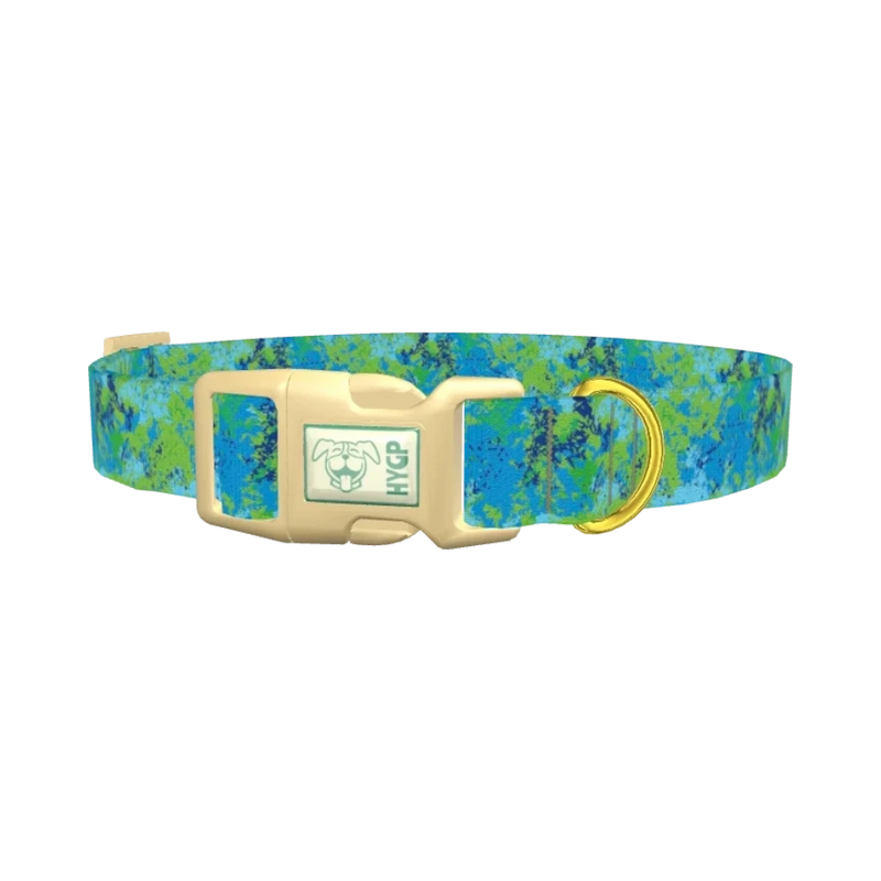 Abstract Camouflage Dog Collar - plastic gold