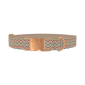 Geometric Zigzag Dog Collar - metal rose gold