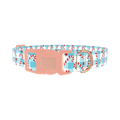 Candy Cane Star Dog Collar - plastic rose gold