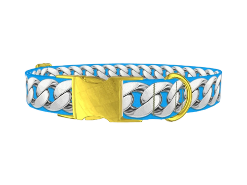 Silver Chain Link Dog Collar