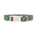 Festive Santa Hat Dog Collar - plastic silver