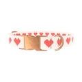 Cross Stitch Heart Dog Collar - metal silver