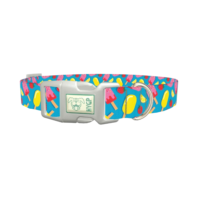 Summer Ice Cream Dog Collar - plastic silver