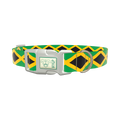 Jamaican Flag Dog Collar - plastic rose gold