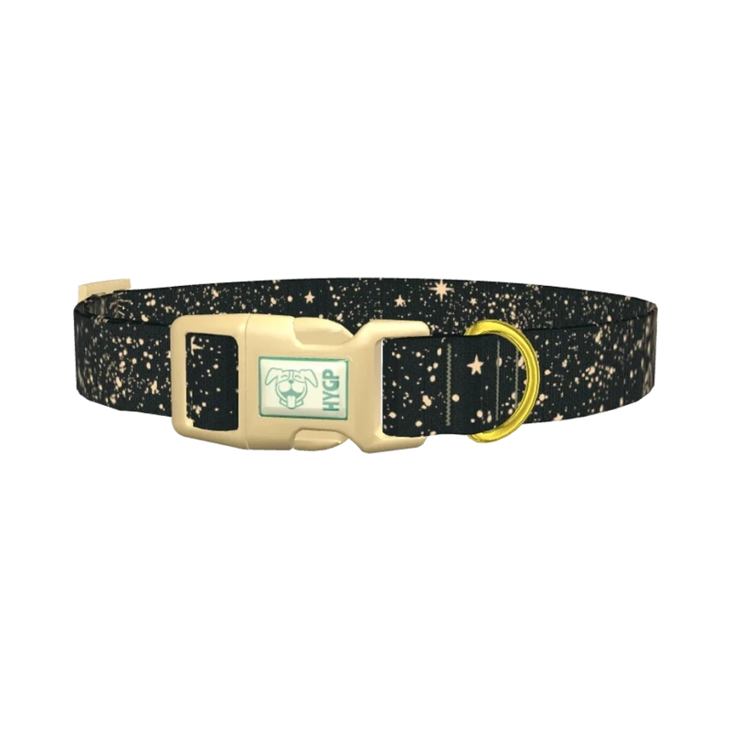 Space Star Dog Collar - plastic gold