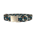 Space Astronaut Dog Collar - metal silver