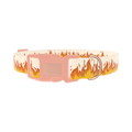 Fire Flame Dog Collar - plastic rose gold