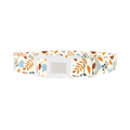 Autumn Berry Leaves Dog Collar - plastic silver