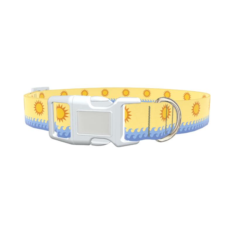 Beach Sun Dog Collar - plastic rose gold
