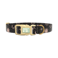 Celestial Sun and Moon Dog Collar - plastic silver