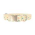 Colorful Reindeer Dog Collar - metal silver