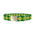 Geometric Shamrock Dog Collar - metal silver