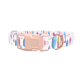 Fishing Lure Pattern Dog Collar - plastic gold