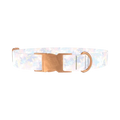 Pastel Paint Splatter Dog Collar - metal rose gold