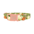 Pumpkin Floral Dog Collar - plastic rose gold