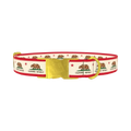 California Republic Flag Dog Collar - metal gold