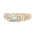 Cartoon Dino Volcano Dog Collar - plastic silver