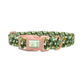 Green Army Camo Dog Collar - plastic rose gold