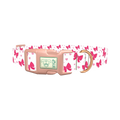 Valentine Heart Ribbon Dog Collar - plastic rose gold