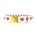 Cross Stitch Heart Dog Collar - metal gold