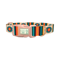 Tribal Geometric Stripes Dog Collar - plastic rose gold