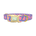 Pink Bunny Dog Collar - plastic gold